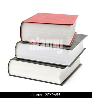 libri isolati su sfondo bianco Foto Stock