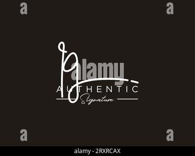 Vettore modello logo firma IG. Illustrazione Vettoriale