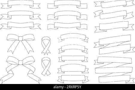 Barra multifunzione in bianco e nero disegno a linee semplici, linea tratteggiata, illustrazione vettoriale Illustrazione Vettoriale