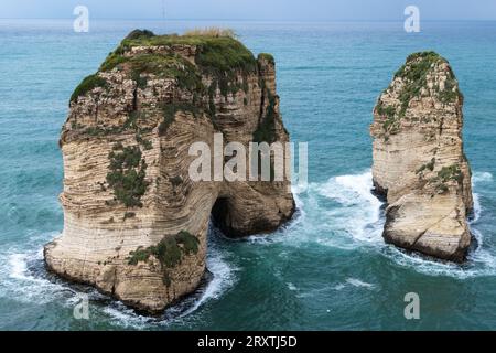 Pidgeon Rocks, Beirut, Libano Foto Stock