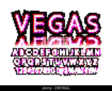 Luce a LED alfabeto 3d, di tipo moderno e ultraluminoso. Controllo colore campione. Illustrazione vettoriale Illustrazione Vettoriale