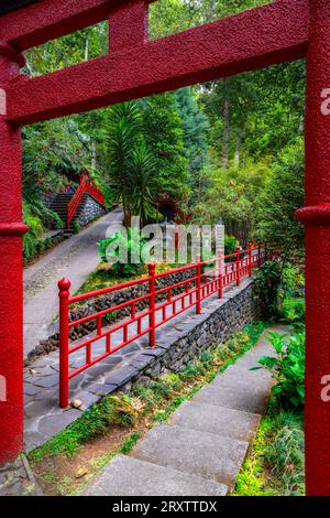 Monte Palace Tropical Garden, Funchal, Madeira, Portogallo, Atlantico, Europa Foto Stock