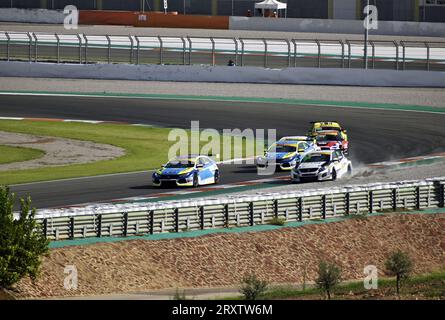 Emozionante gara TCR sul circuito di Ricardo Tormo, Cheste Foto Stock