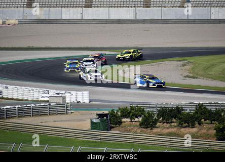 Emozionante gara TCR sul circuito di Ricardo Tormo, Cheste Foto Stock