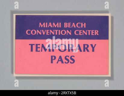 Pass temporaneo per il Miami Beach Convention Center 1950-1983 Foto Stock