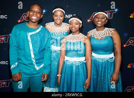 PASADENA, CA - SETTEMBRE 26: Mzansi Youth Choir al America's Got Talent Season 18 Live Show all'Hotel Dena di Pasadena, California, il 26 settembre 2023. Crediti: Faye Sadou/MediaPunch Foto Stock