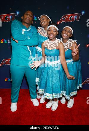 PASADENA, CA - SETTEMBRE 26: Mzansi Youth Choir al America's Got Talent Season 18 Live Show all'Hotel Dena di Pasadena, California, il 26 settembre 2023. Crediti: Faye Sadou/MediaPunch Foto Stock