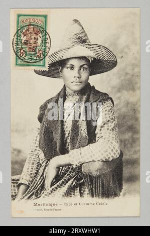 MARTINICA - Type et Costume Créole 1908-1930 Foto Stock