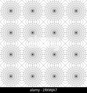Modello senza cuciture a ragno simmetrico. Sfondo geometrico moderno di halloween. Illustrazione Vettoriale