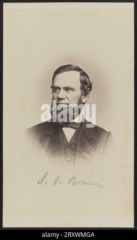 Carte-de-visite ritratto di S. J. Bowen 1866 Foto Stock