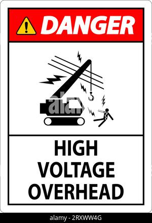 Segnale di pericolo alto voltaggio Illustrazione Vettoriale