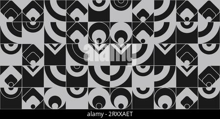 Schema geometrico astratto di forme arbitrarie. Design senza cuciture, sfondo per texture, tessuto, packaging e design creativo Illustrazione Vettoriale