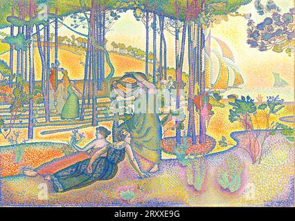 Henri-Edmond Cross - The Evening Air - c1893 - The Time of Harmony Foto Stock