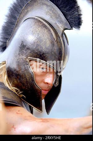TROY 2004 Warner Bros. Film con Brad Pitt Foto Stock