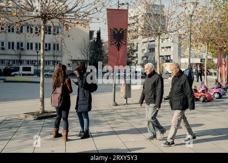 Pristina, Kosovo. Novembre 2017. La capitale del Kosovo si prepara a celebrare il decimo anniversario dell'indipendenza Foto Stock