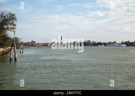 Burano, Veneto, Italia, 15 settembre 2023, una veduta di Burano Foto Stock