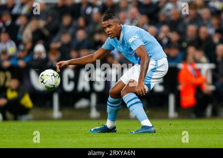 27 settembre 2023; St James' Park, Newcastle, Inghilterra; Carabao Cup Football, Newcastle United contro Manchester City; Manuel Akanji del Manchester City Foto Stock