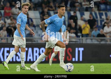 Roma, Italia. 27 settembre 2023, Matias Vecino (SS Lazio); durante il Campionato Italiano di calcio Una partita del 2023/2024 tra SS Lazio vs Torino FC allo Stadio Olimpico di Roma il 27 settembre 2023. Foto Stock