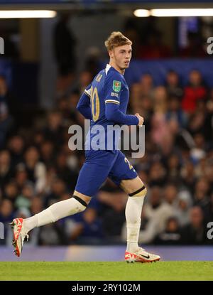 Cole Palmer (C) al Chelsea contro Brighton e Hove Albion EFL Carabao Cup match, a Stamford Bridge, Londra, Regno Unito, il 27 settembre 2023. Foto Stock