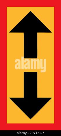 Divieto efficace in entrambe le direzioni del cartello , pannelli aggiuntivi, segnaletica stradale in Svezia Illustrazione Vettoriale