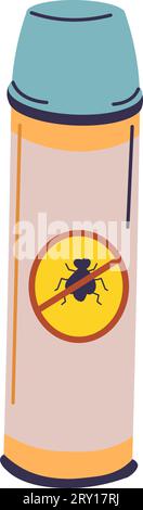 Insetti o repellenti per zanzare, vettori spray per mosche Illustrazione Vettoriale