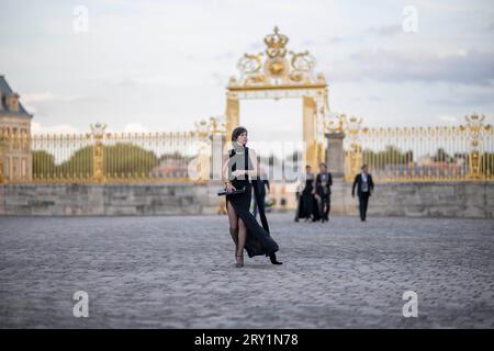 Charlotte Gainsbourg al banchetto di stato al Palazzo di Versailles, vicino a Parigi, il 20 settembre 2023, il primo giorno di una visita di stato in Francia. Foto di Eliot Blondet/ABACAPRESS.COM Foto Stock