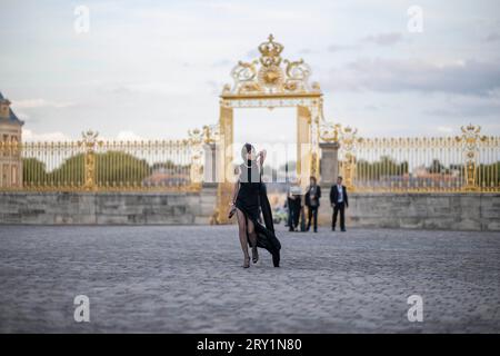 Charlotte Gainsbourg al banchetto di stato al Palazzo di Versailles, vicino a Parigi, il 20 settembre 2023, il primo giorno di una visita di stato in Francia. Foto di Eliot Blondet/ABACAPRESS.COM Foto Stock