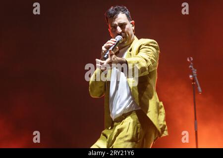 BARCELLONA, ESPAÑA – 22 SETTEMBRE. Boye en concierto como parte de las Fiestas de la Mercè en el escenario de Playa Bogatell el 22 de septiembre de 20 Foto Stock