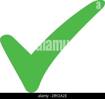 Icona segno di spunta verde vettore disegno Illustrazione Vettoriale