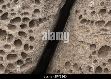 Struttura e struttura erosiva nella roccia sedimentaria sulla costa dell'Oregon Foto Stock