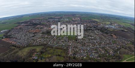 Fantastico panorama aereo di Driffield Foto Stock