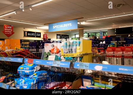 filiale di aldi supermarket, ramsgate town, east kent, regno unito, settembre 28 2023 Foto Stock