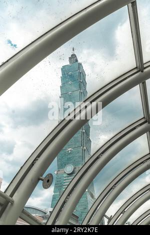 Grattacielo Taipei 101, l'edificio più alto di Taiwan Foto Stock