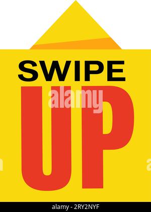 Scorri verso l'alto, vettore di annunci pubblicitari sui social media Illustrazione Vettoriale