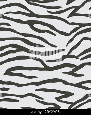 Pelle zebra. Ripetizione senza cuciture. Illustrazione Vettoriale