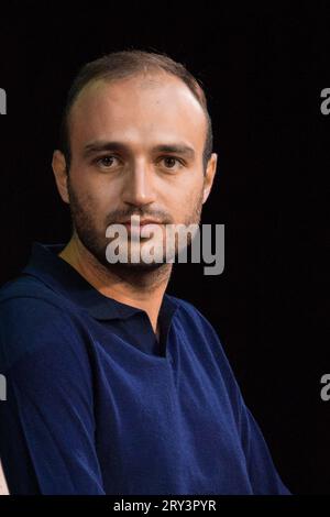 Torino, Italia. 28 settembre 2023. Andrea Chirolli, co-fondatore e CEO di futura, sul palco dell'Italian Tech Week 2023. Crediti: Marco Destefanis/Alamy Live News Foto Stock