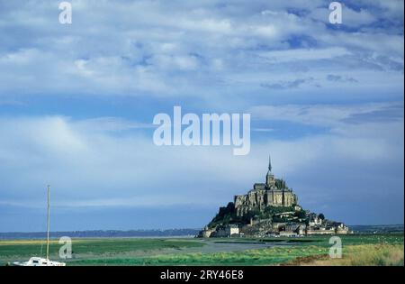 Le Mont St. Michel, Normandia, Francia Foto Stock