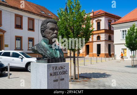 Ljutomer, Slovenia - 14 luglio 2023: Franc Miklosic è stato un filologo sloveno Foto Stock