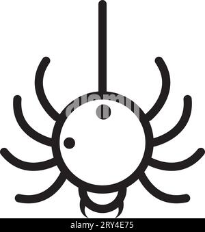 icona ragno di halloween Illustrazione Vettoriale