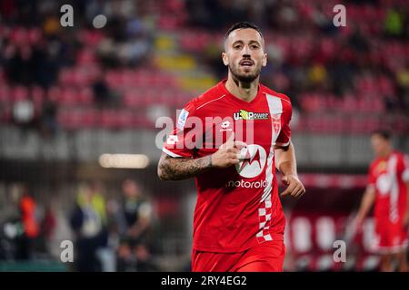 Monza, Italia. 28 settembre 2023. Patrick Ciurria (AC Monza) durante l'AC Monza vs Bologna FC, partita di calcio di serie A A Monza, Italia, settembre 28 2023 crediti: Agenzia fotografica indipendente/Alamy Live News Foto Stock