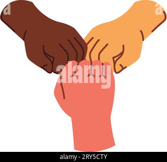 Saluto gesto della mano, pugno che batte gli amici vettore Illustrazione Vettoriale