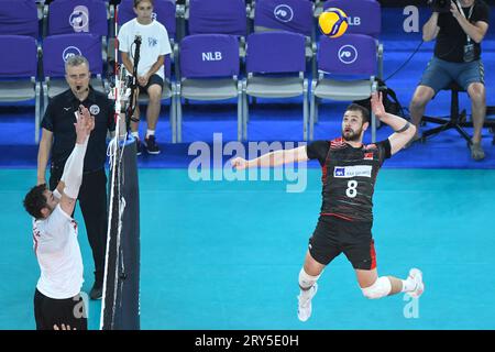 Burutay Subasi (Turchia) contro il Canada. Campionato del mondo di pallavolo 2022. Foto Stock