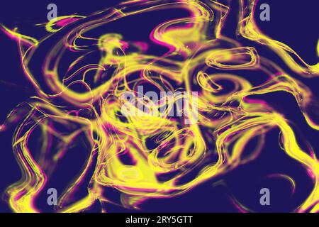 affascinanti elementi riflettenti, colore giallo astratto, design visivo elettronico moderno Foto Stock