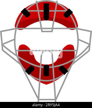 Casco da giocatore di rugby per la testa, uniformi sportive Illustrazione Vettoriale