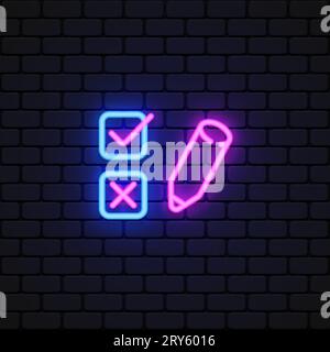Moderno neon a icone di controllo, design eccellente per qualsiasi scopo. Illustrazione vettoriale Illustrazione Vettoriale