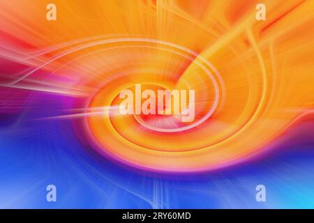 scopri l'energia dinamica del movimento radiale sfumato colorato sfondo rosso, arancione, verde, viola e blu misto multicolore Foto Stock