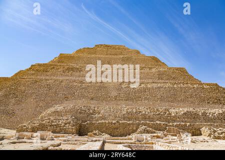 Egitto, Saqqara, piramide di Djoser, ingresso della Tomba del Nord. Foto Stock