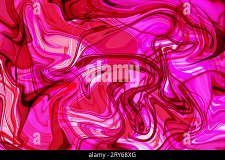 cattura l'essenza dell'arte e della tecnologia attraverso motivi astratti liquidi, grafica in plastica rosa e nero, forme d'arte a colori e sfondo digitale Foto Stock