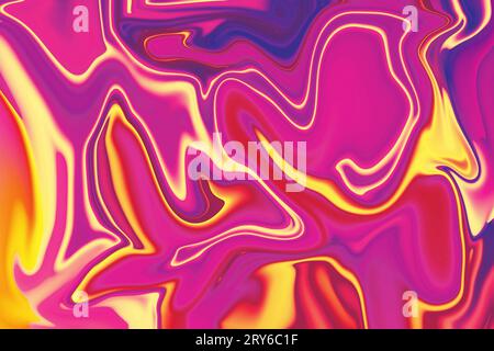 catturare l'essenza dell'arte e della tecnologia attraverso motivi testurizzati contrasto vibrante vernice liquida oro solare spruzza trippy texture spazio universo Foto Stock