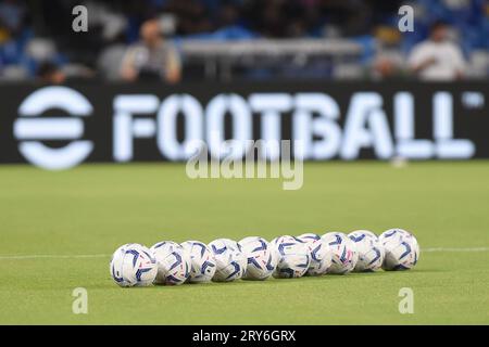 Pallone ufficiale durante la Serie A 2020/21 partita di calcio tra FC  Internazionale e Spezia Calcio allo Stadio San Siro di Milano il 20  dicembre 2020 - Foto FCI / Fabrizio Carabelli / LM Foto stock - Alamy